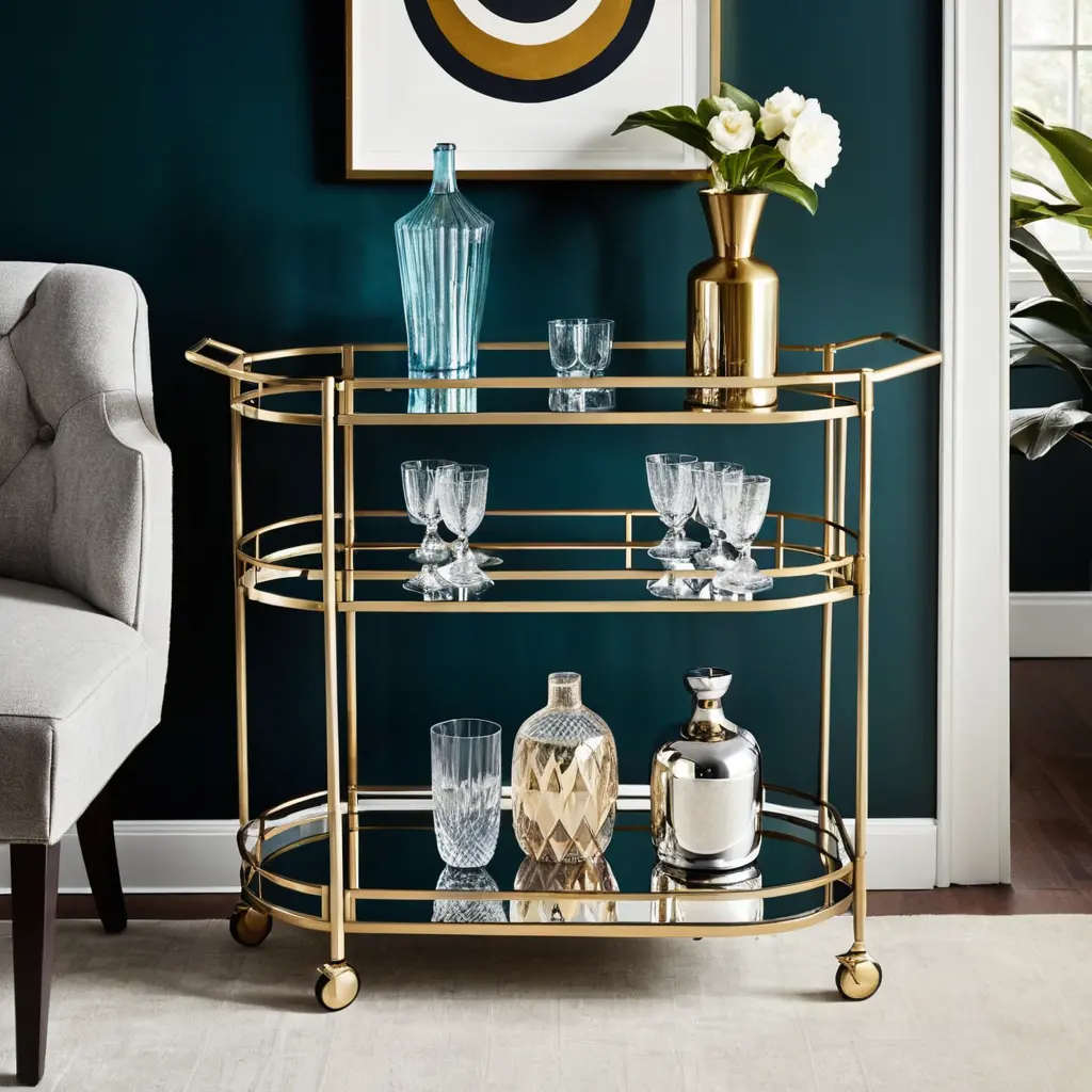 Art Deco Bar Cart