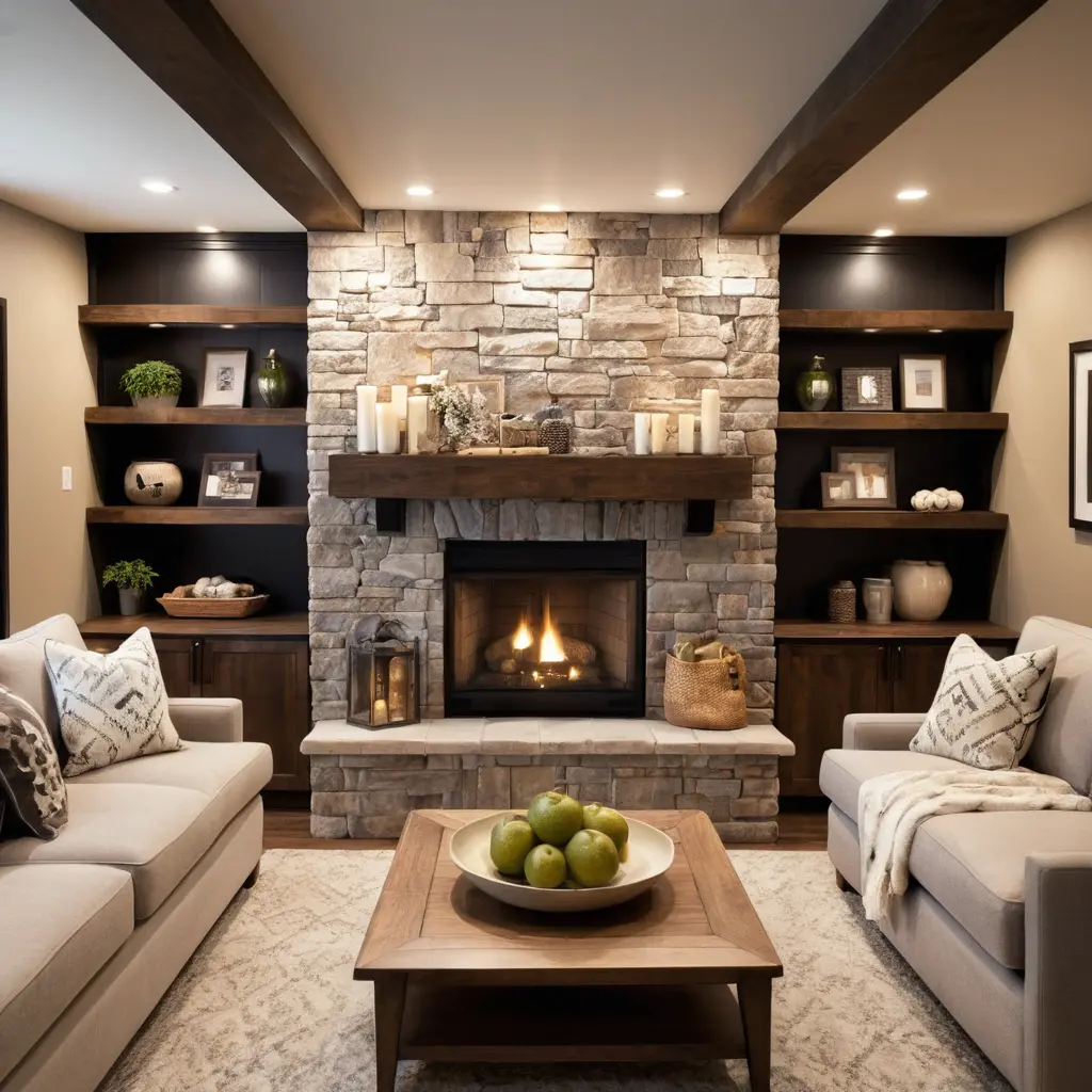Cozy Fireplace Family Room