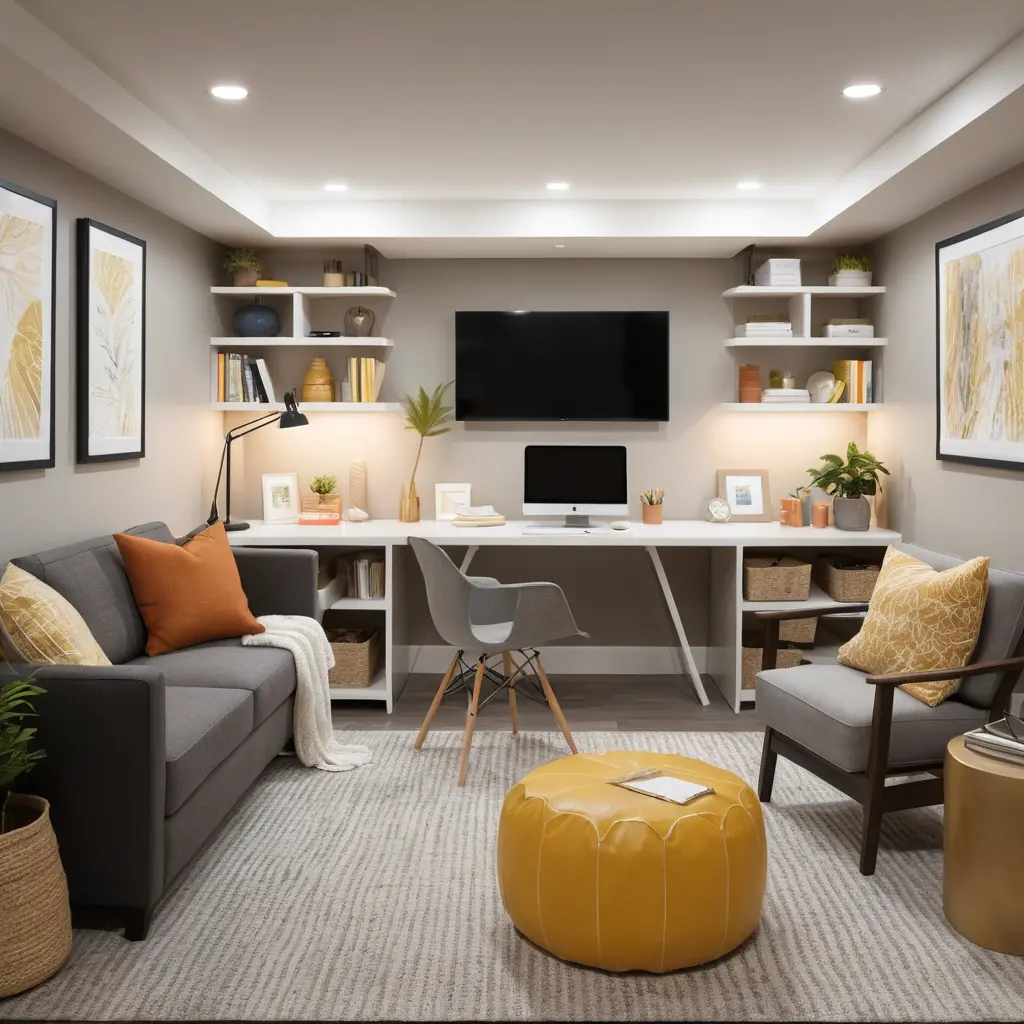 Creative Home Office Family Room