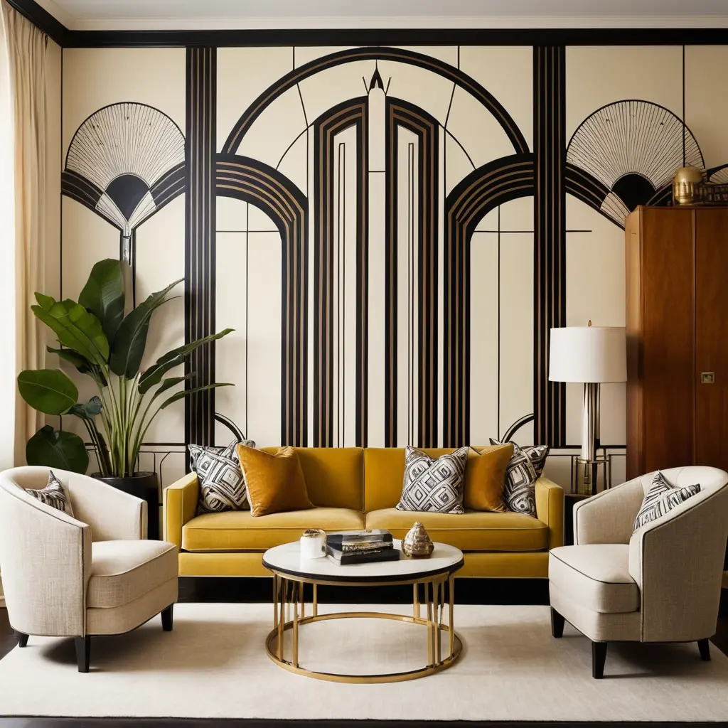 Custom Art Deco Murals