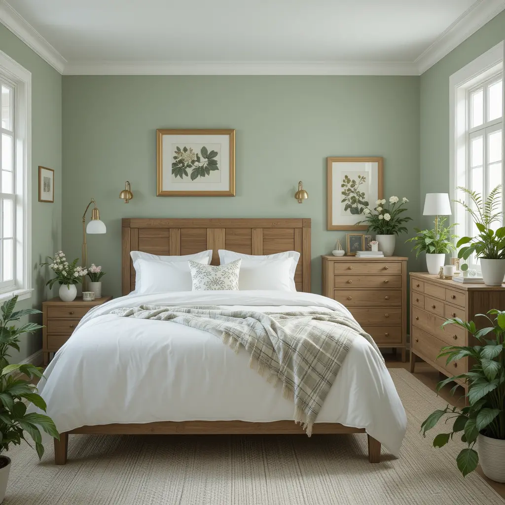 Green and White Preppy Scheme