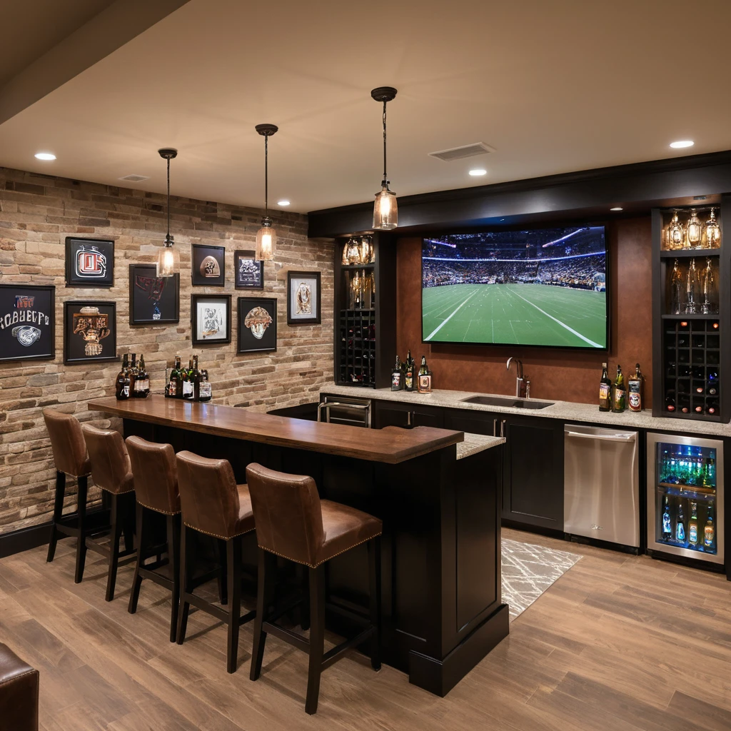 Luxury Sports Bar Basement