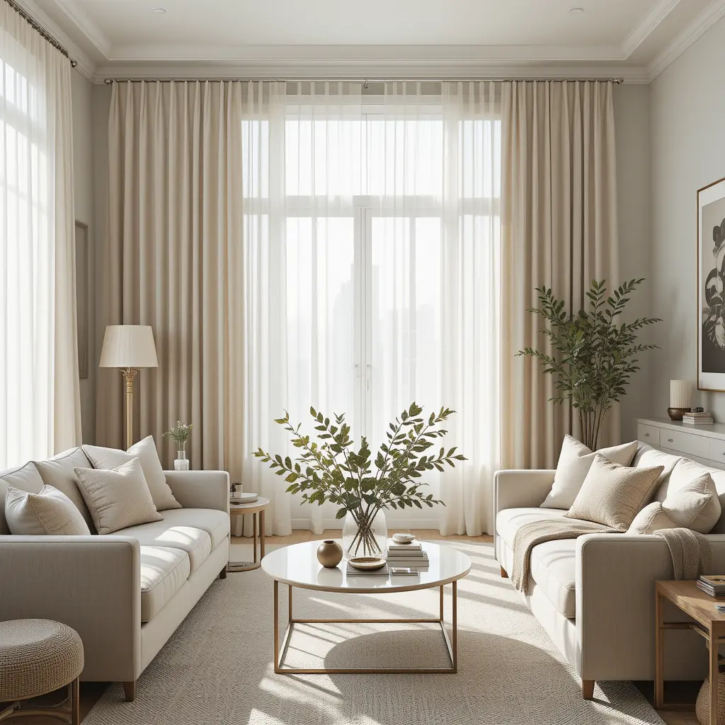Natural Light with Sheer Curtains