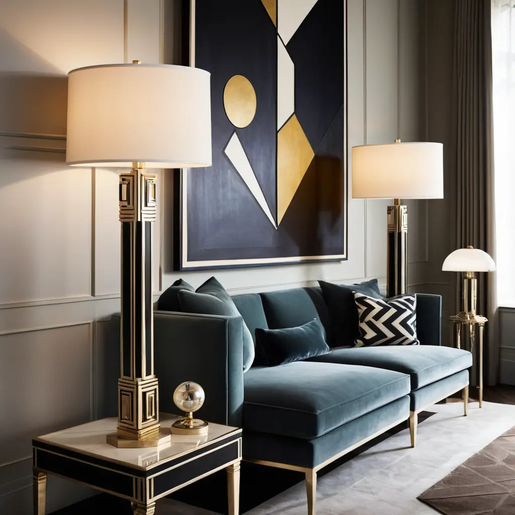 Stylized Art Deco Lamps