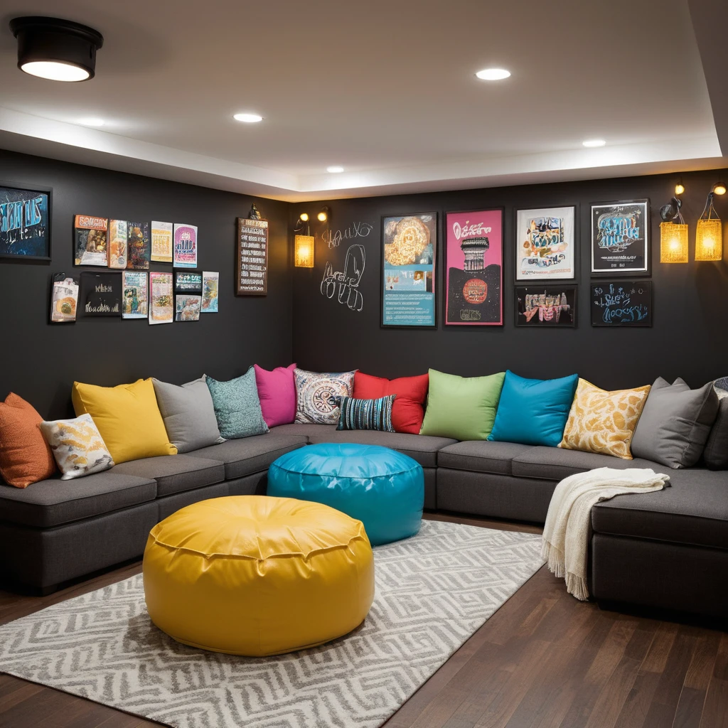 Teen Hangout Basement Family Room