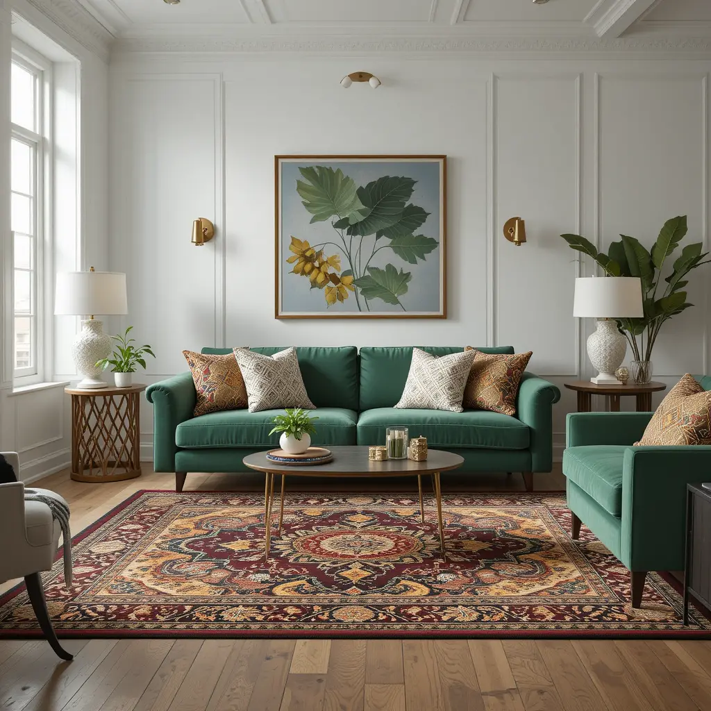 Use a Statement Rug Underneath