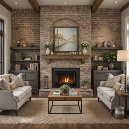 46 Creative Living Room Decor Fireplace Ideas