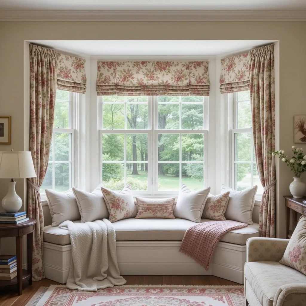 A Cozy Bay Window with Cushions