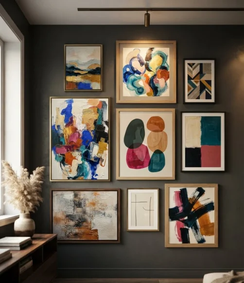 Abstract Art Gallery Wall