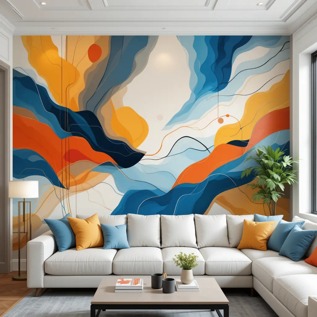 Abstract Mural Wall