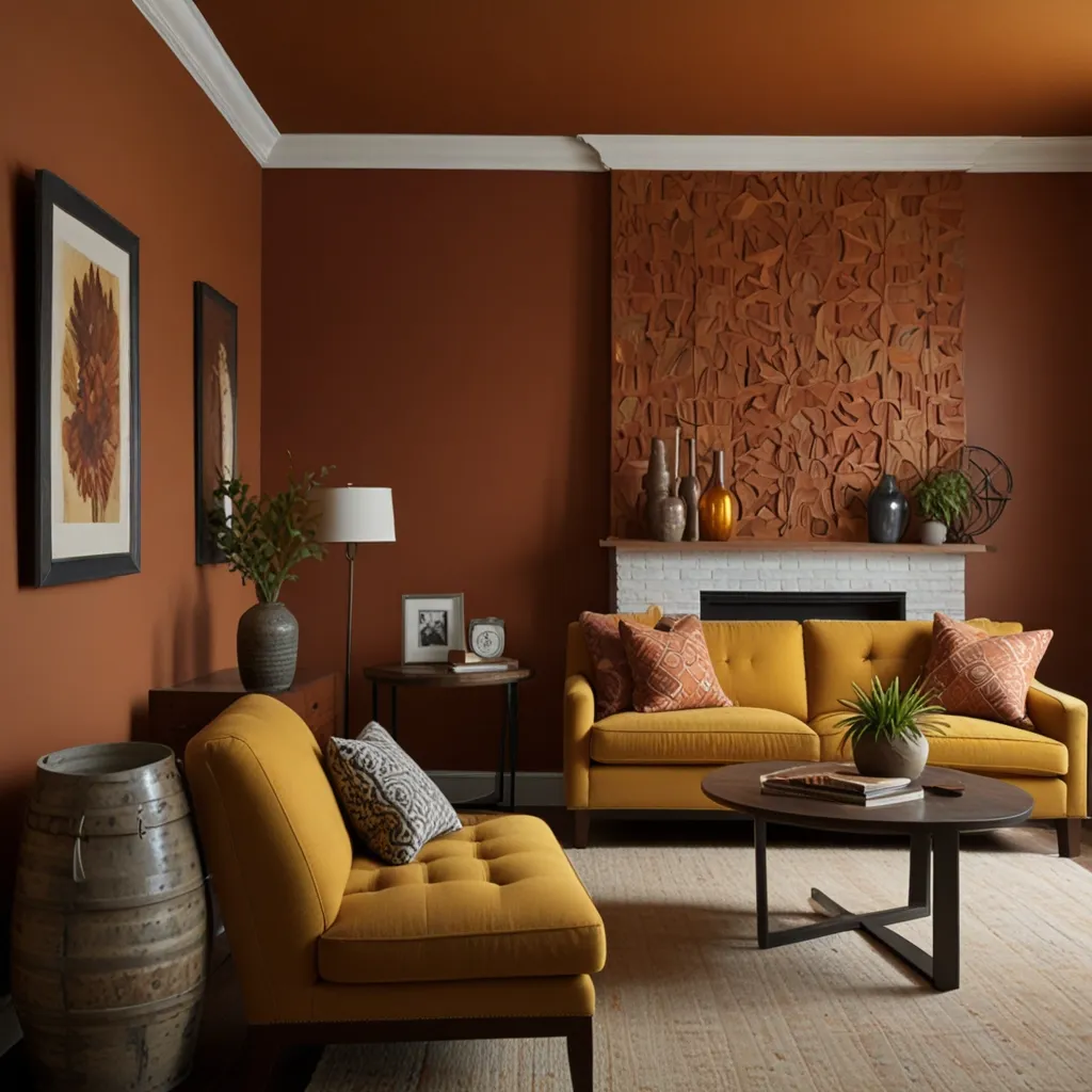 Accent Wall in Warm Tones