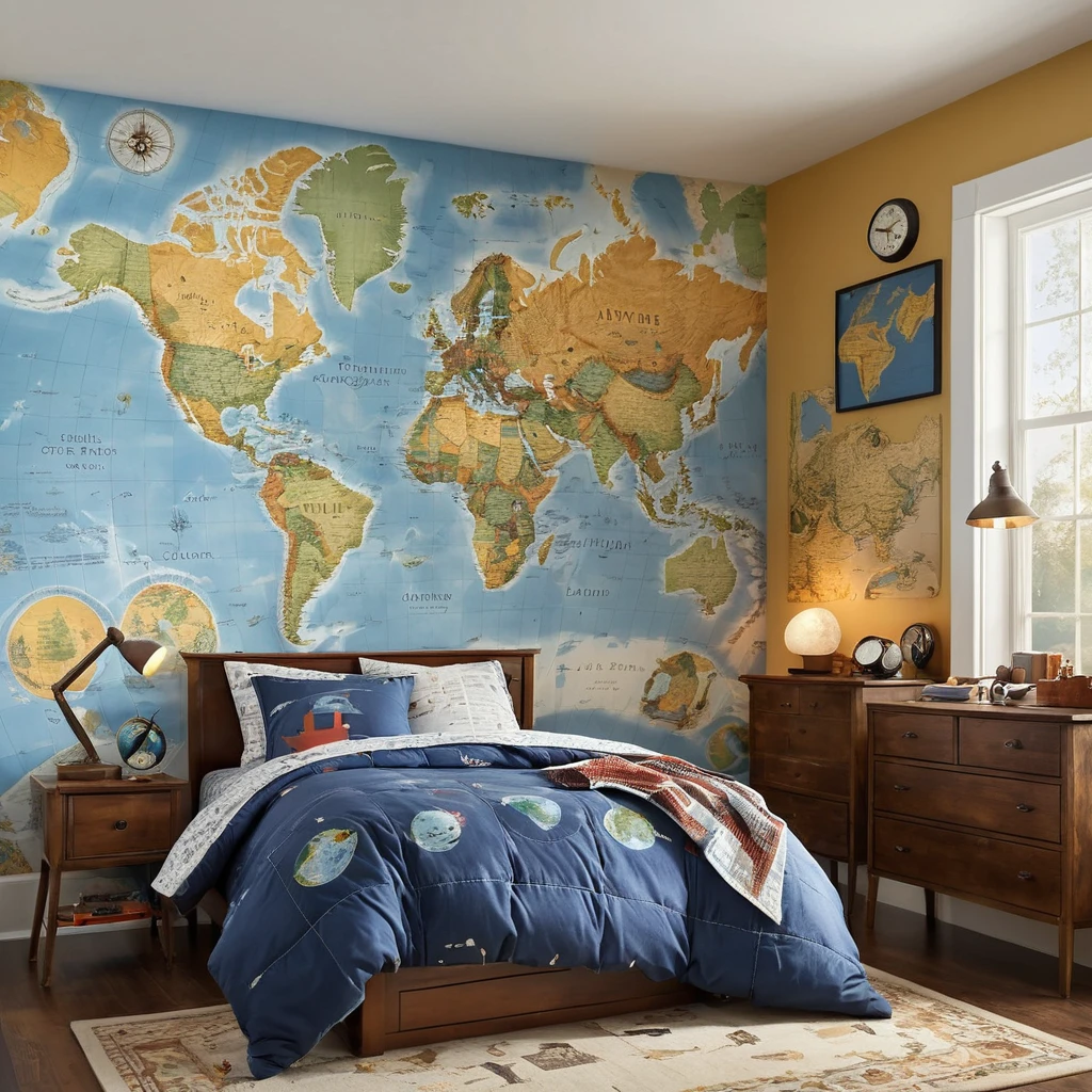 Adventure Theme with Maps and Globes