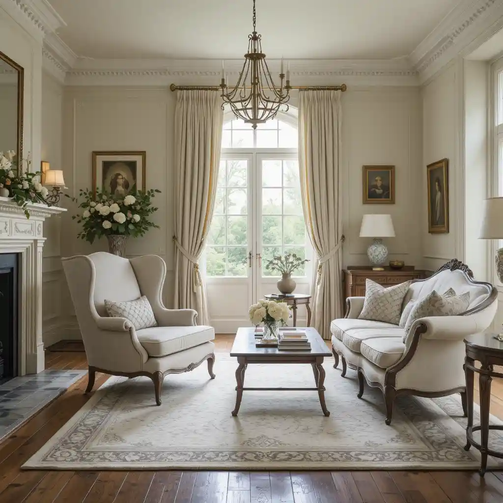 Antique Furniture with Fresh Upholstery