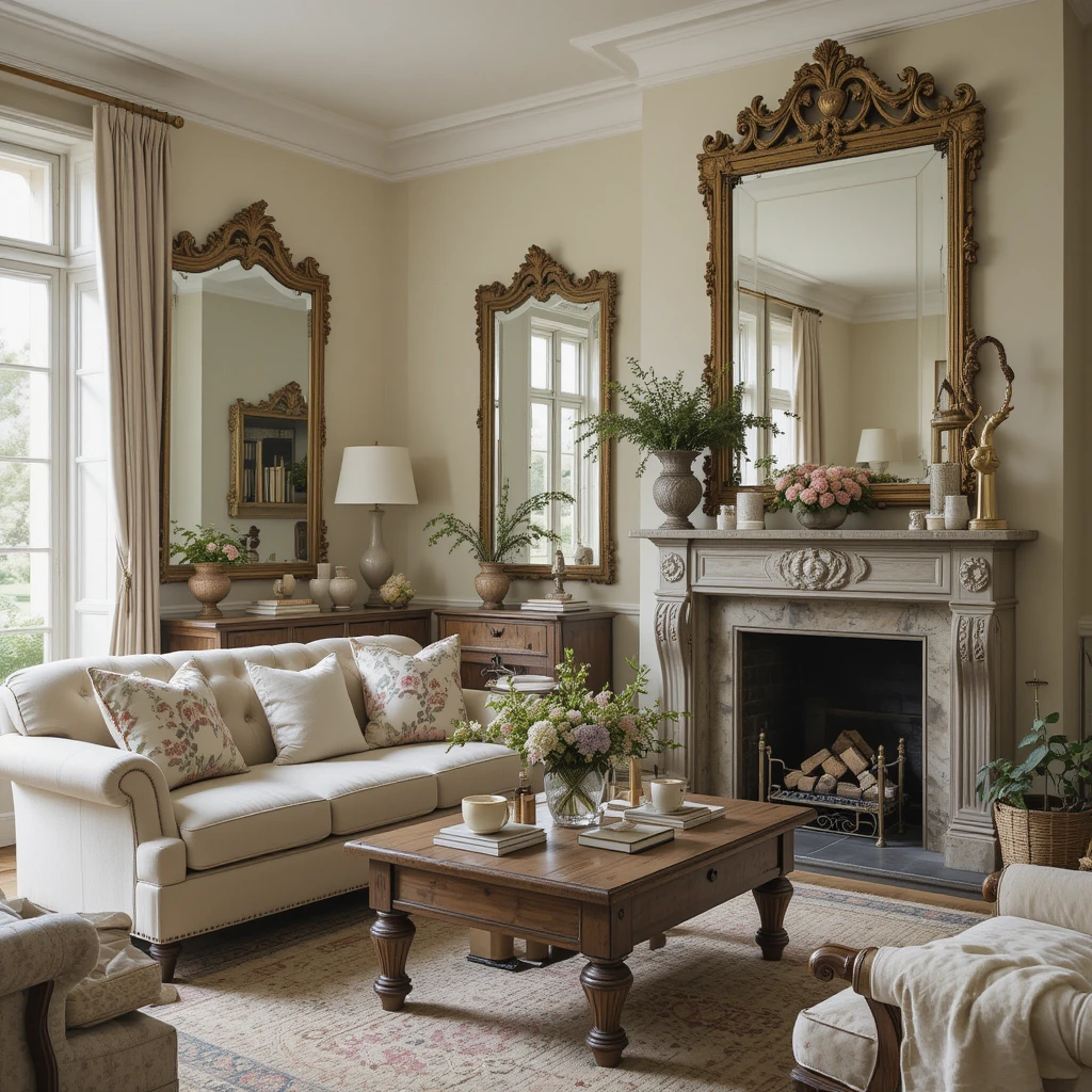 Antique Mirrors with Decorative Frames