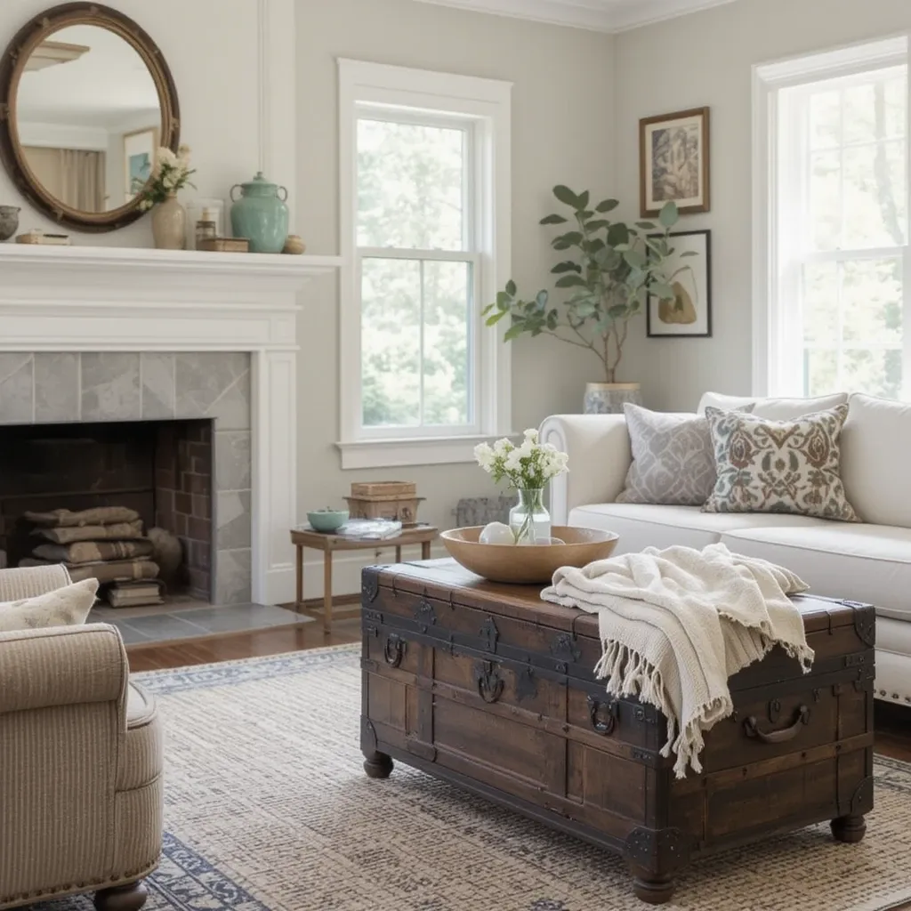 Antique Trunks as Storage