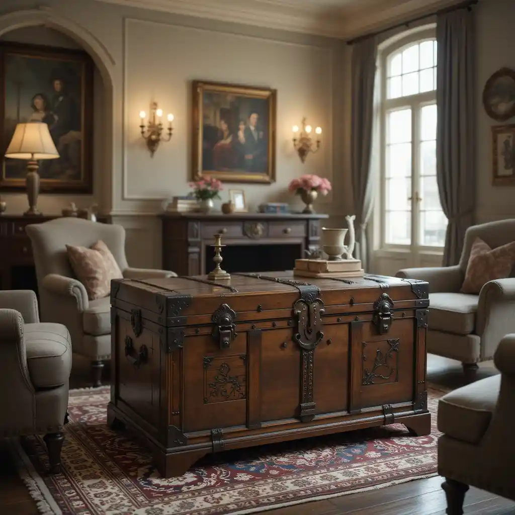 Antique Wooden Chests for a Vintage Coffee Table
