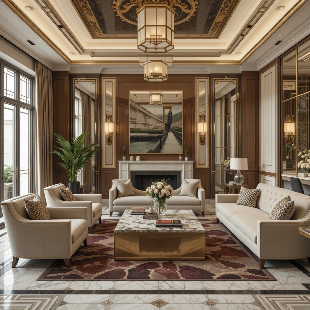 Art Deco Accents and Geometric Patterns