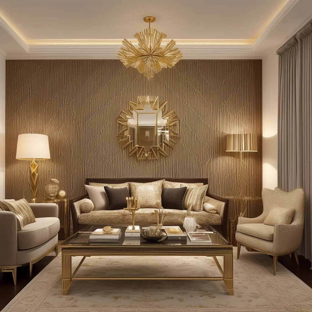 Art Deco Accents for Warm Elegance