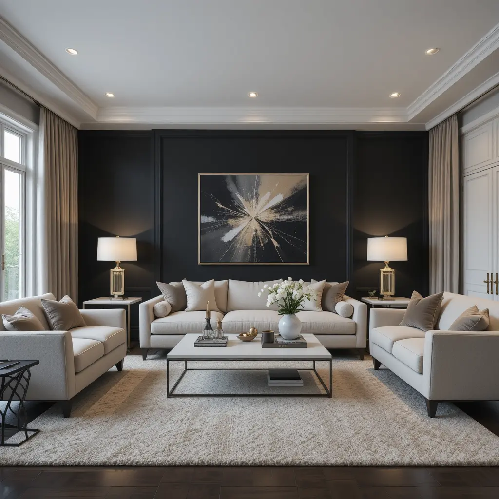 Black Accent Wall for Drama