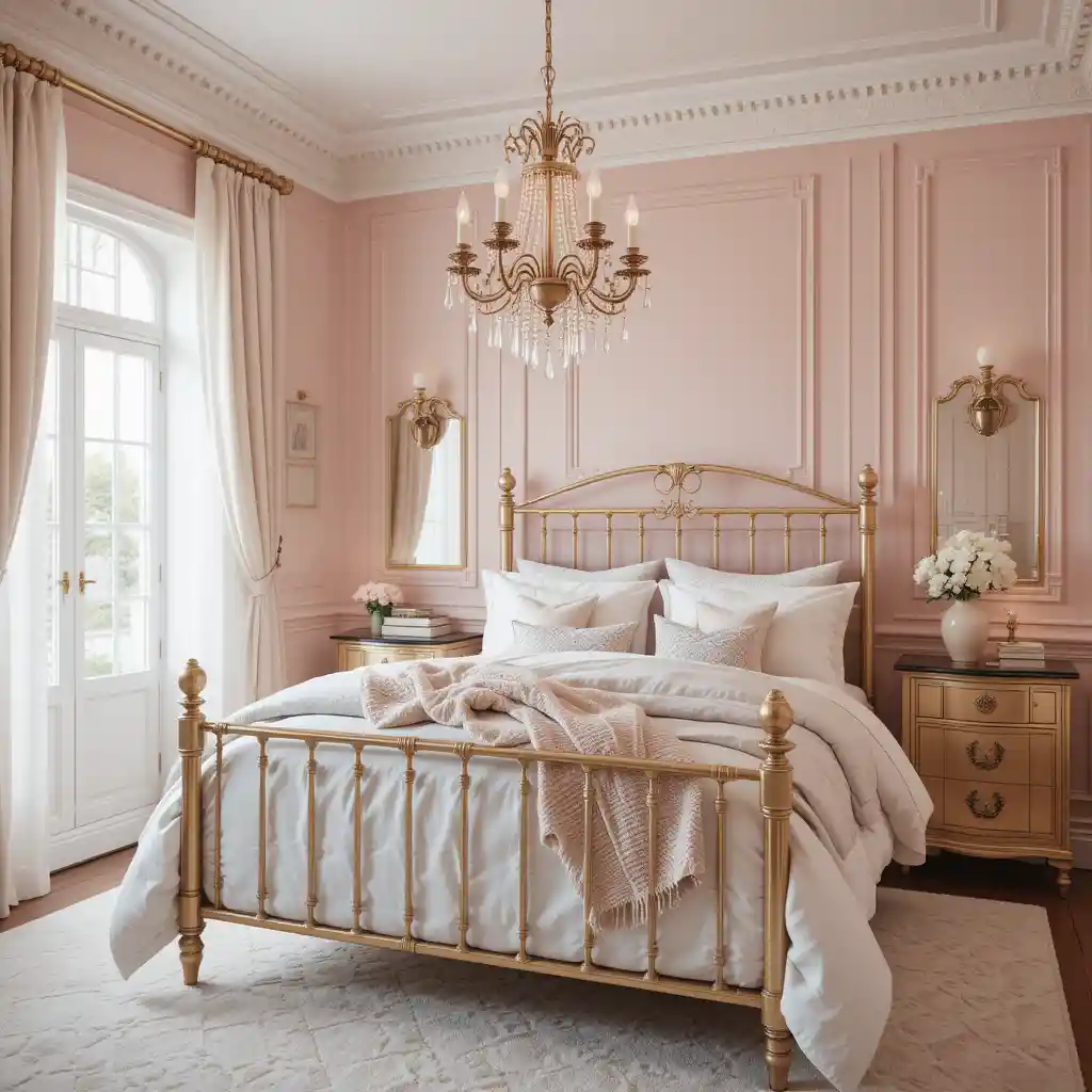 Blush and Brass Accents