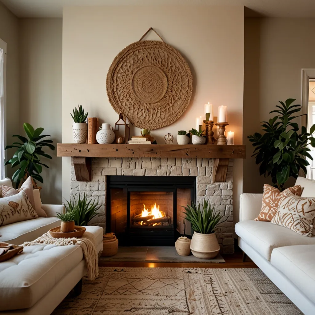 Boho Chic Mantle Decor