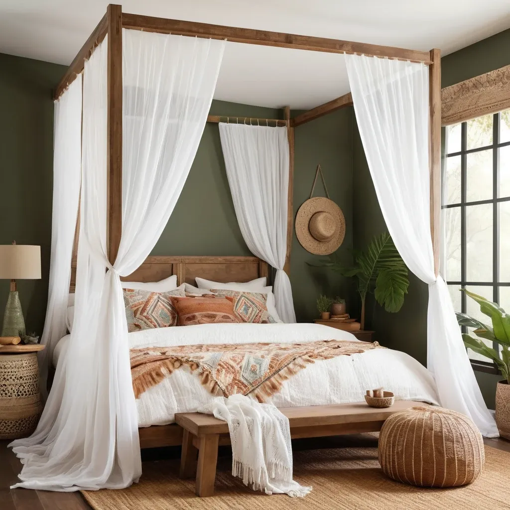 Boho-Style Canopy Bed