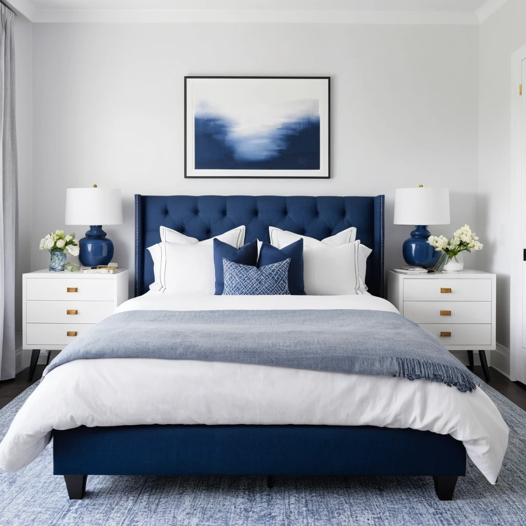 Bold Blue Bedframe