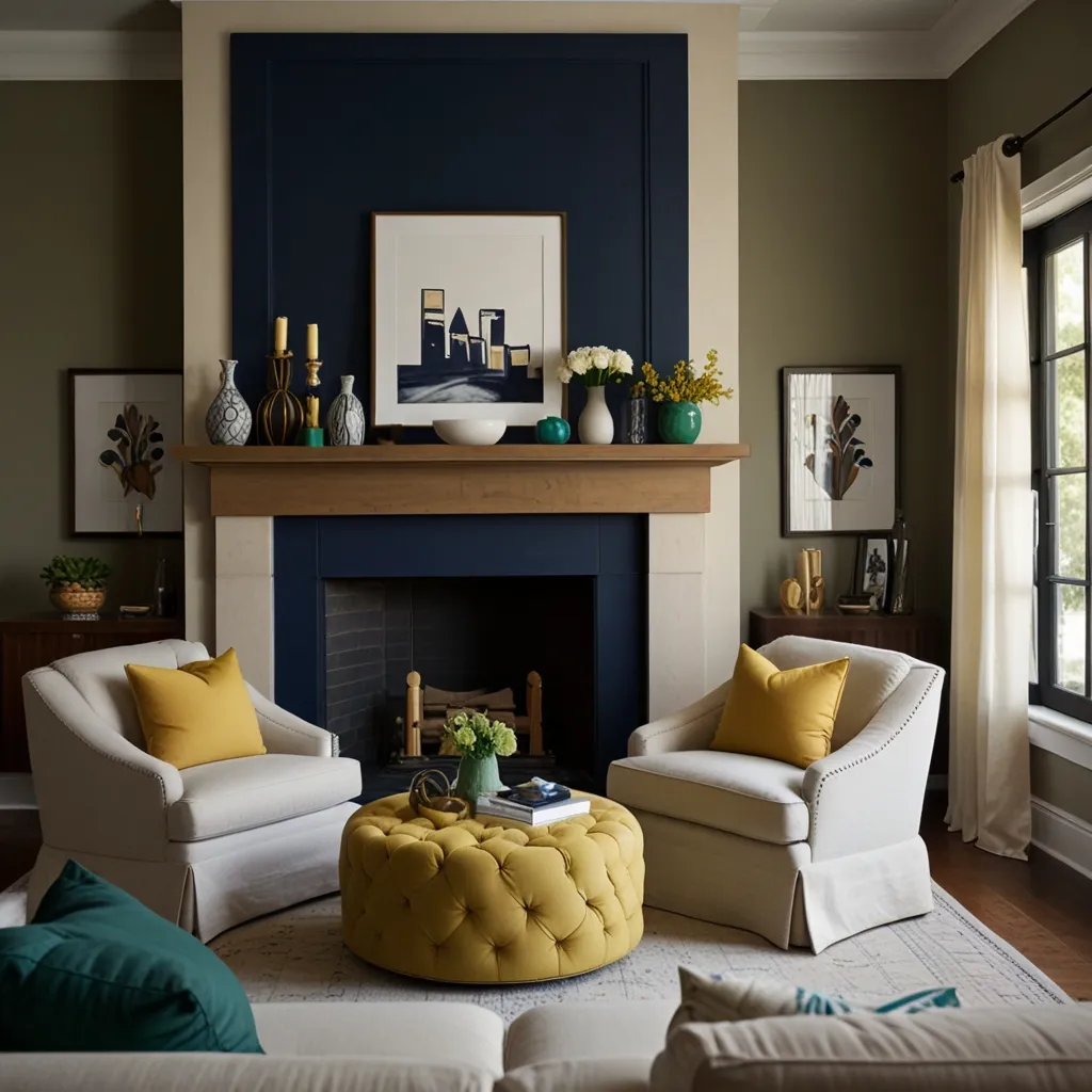 Bold Color Blocks Above the Mantle