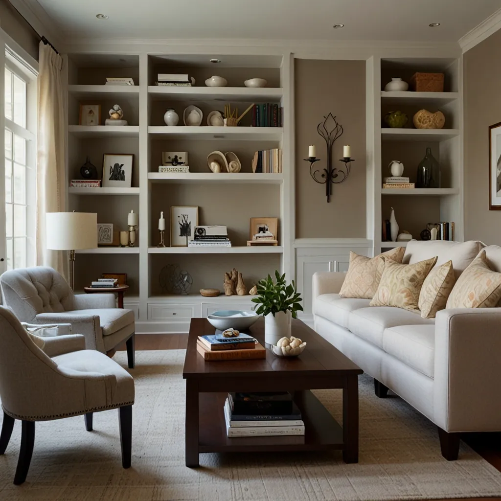 Built-In Shelving for a Clutter-Free Cozy Look