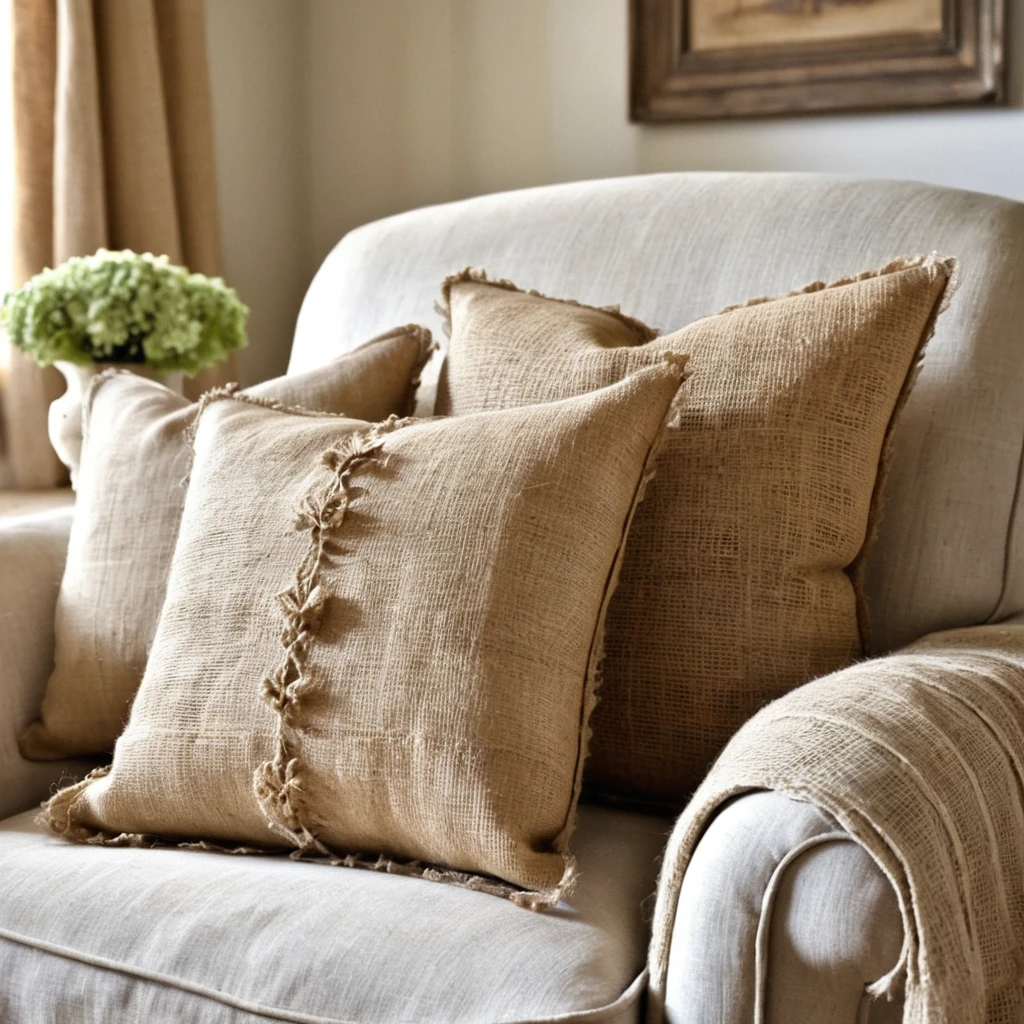 Burlap Pillows