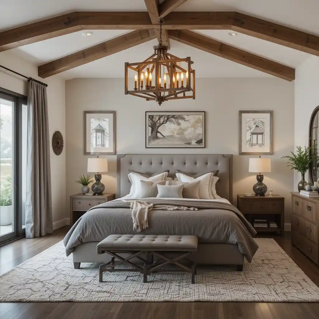 Chandeliers with Wooden Fixtures