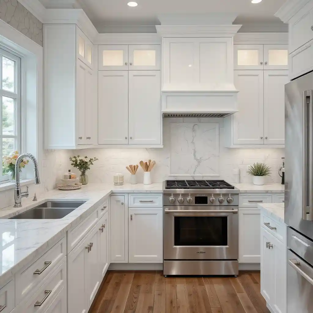 Classic All-White Shaker Cabinets