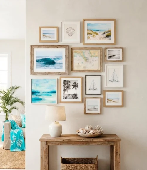 Coastal-Inspired Gallery Wall