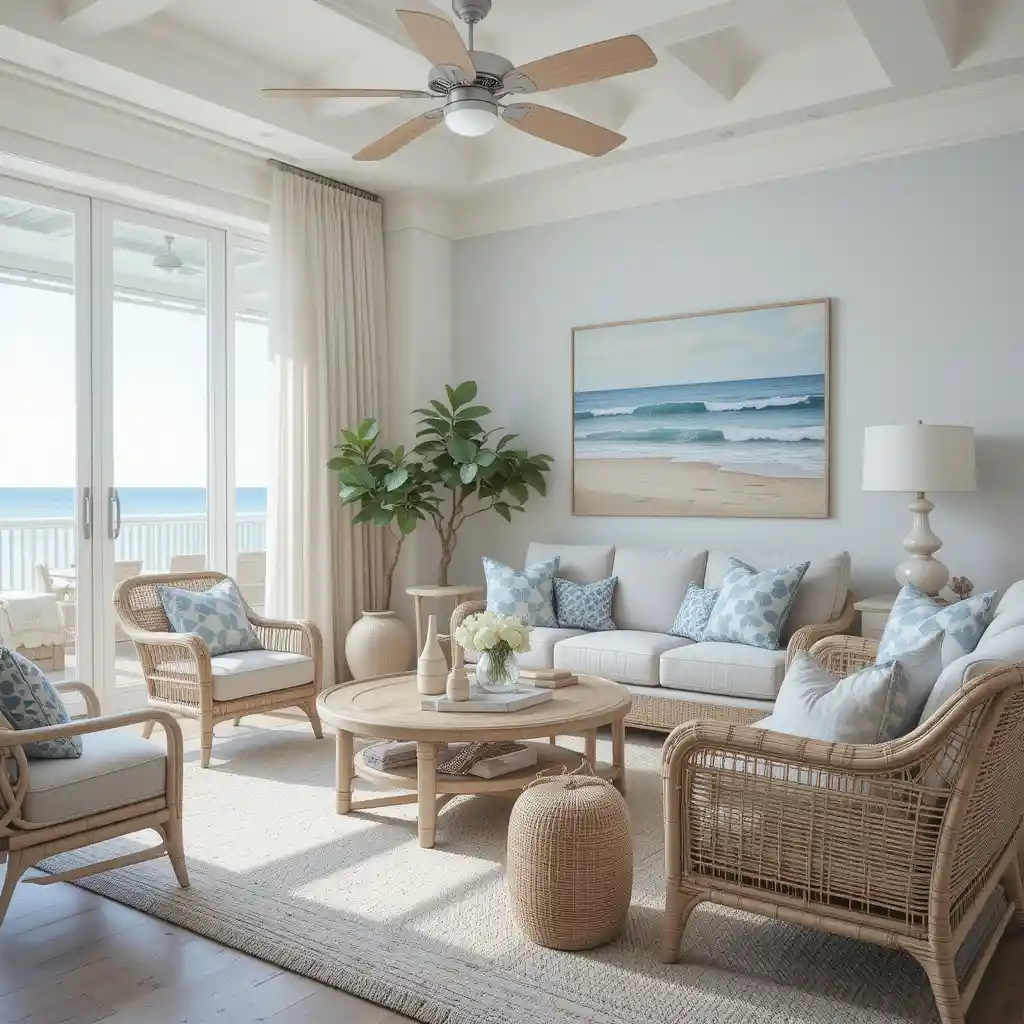Coastal-Inspired Living Room