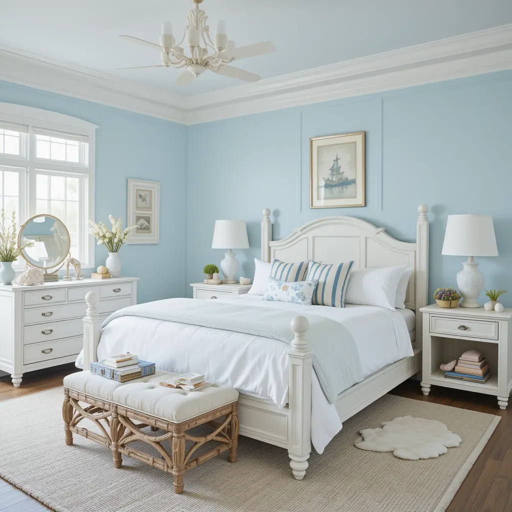 Coastal Preppy Bedroom