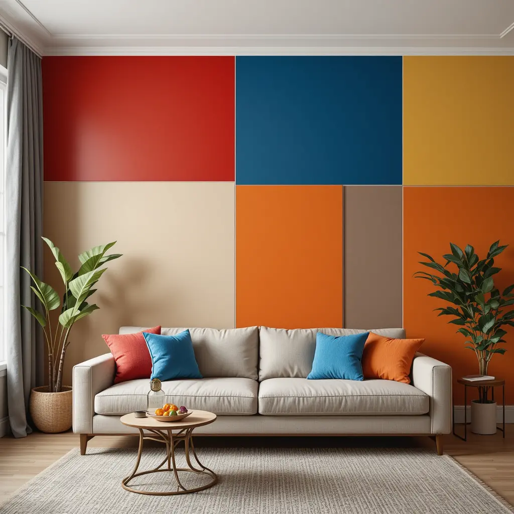 Color-Blocked Wall