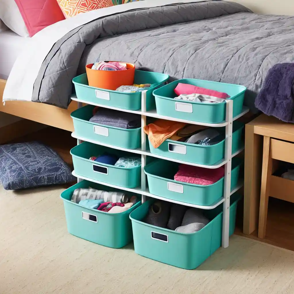 Color-Coordinated Storage Bins