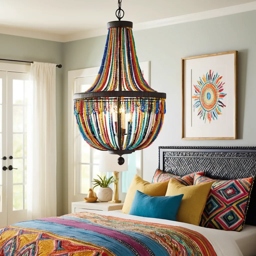 Colorful Beaded Chandelier