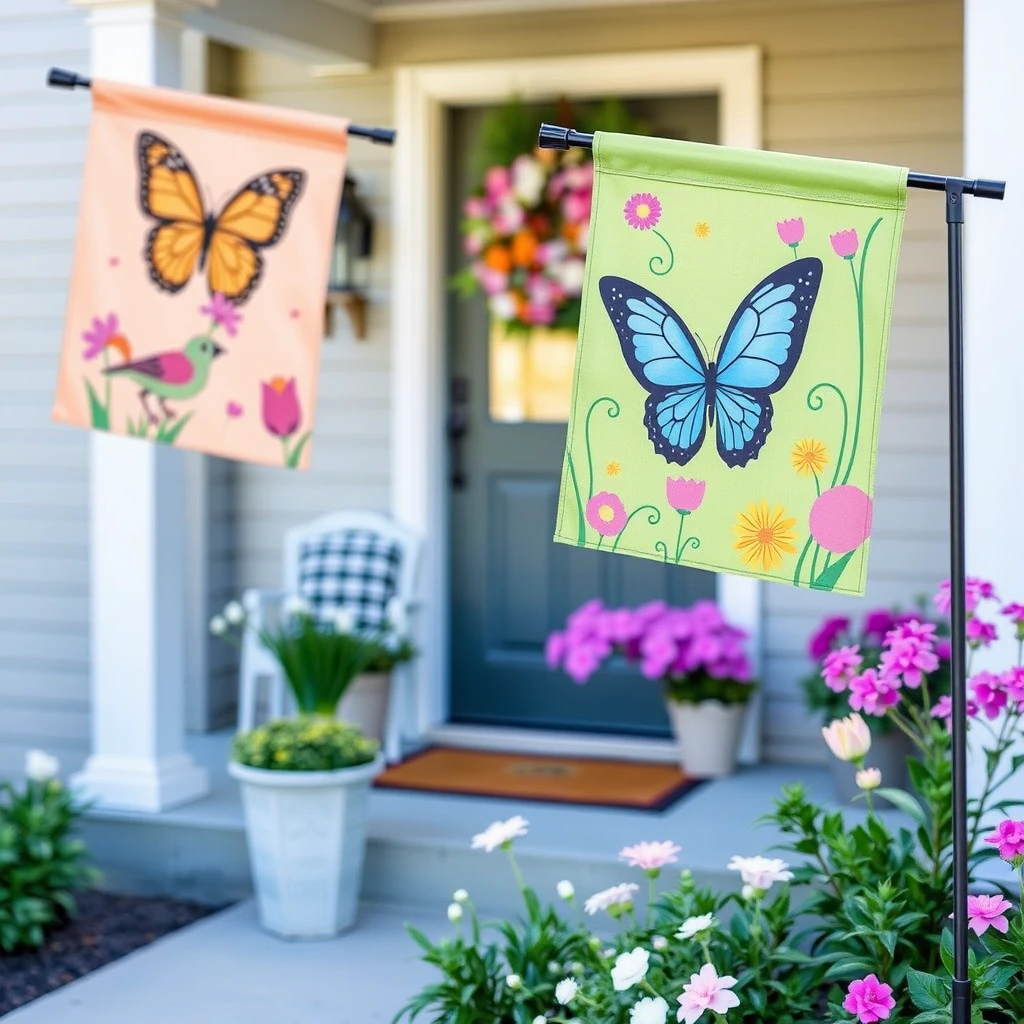 Colorful Garden Flags