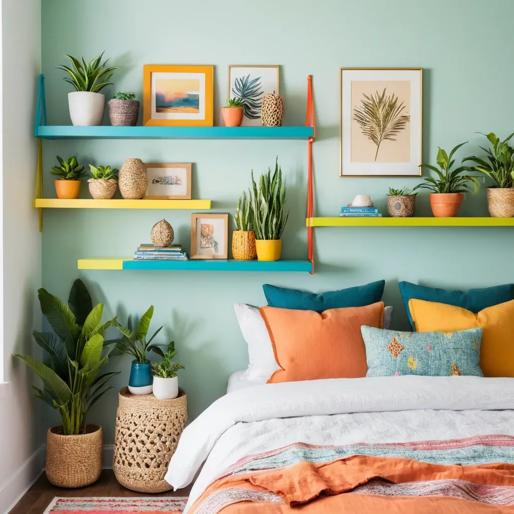 Colorful Wall Shelves