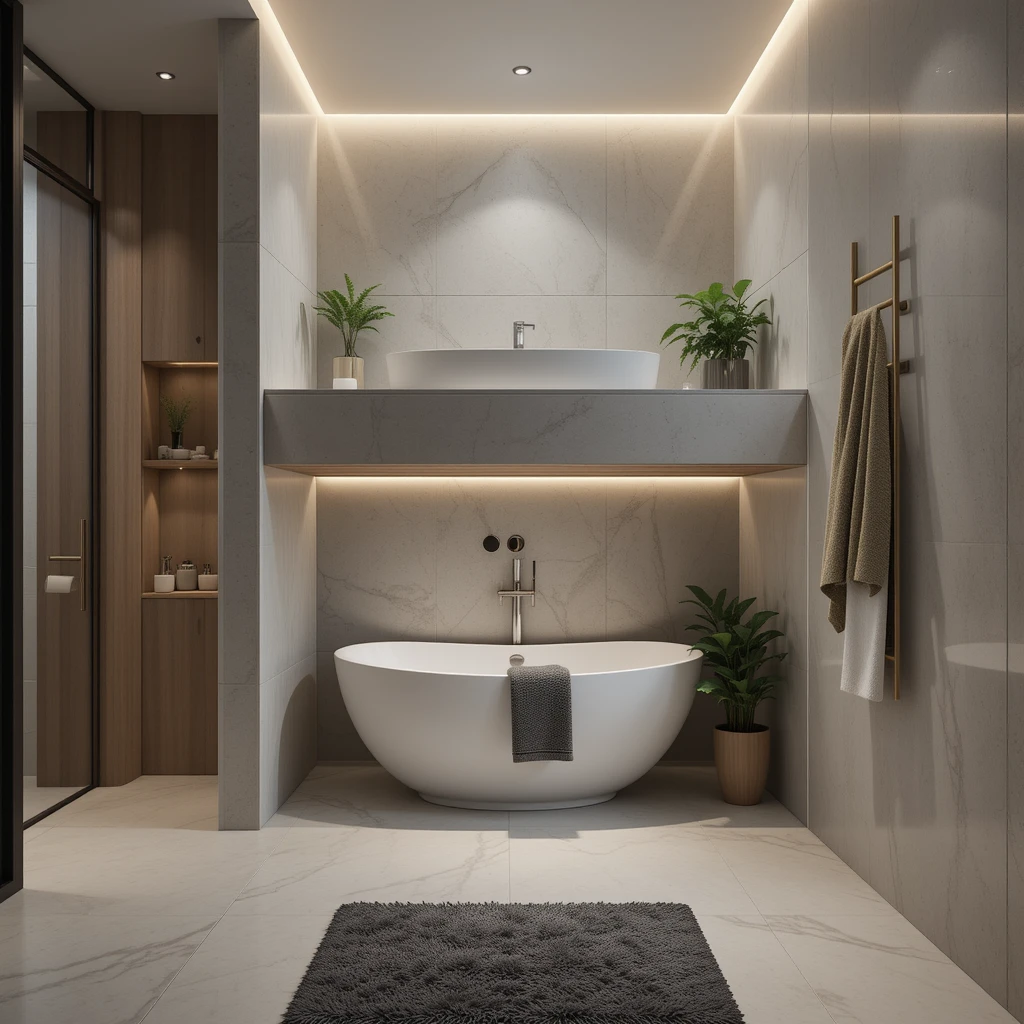 Consider a Lofted Bath Area