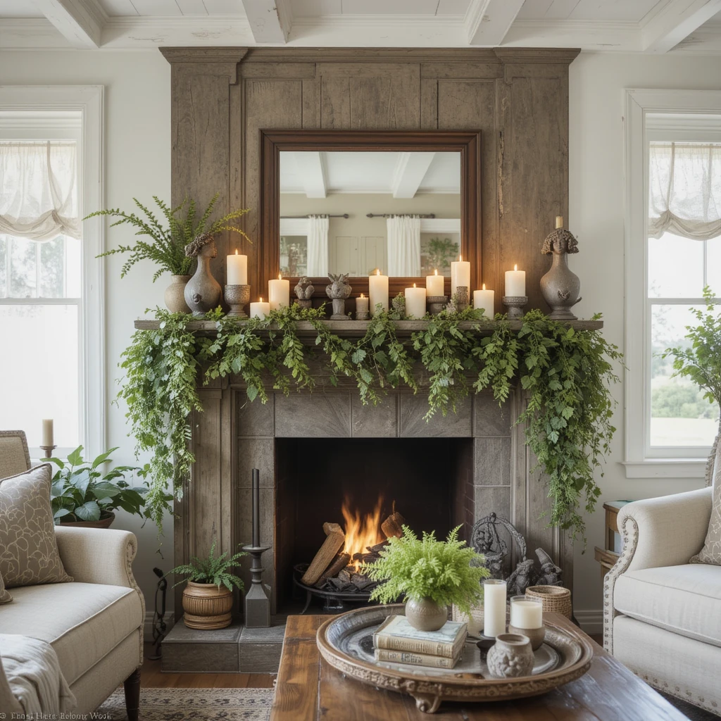 Cottage-style Fireplace Mantel