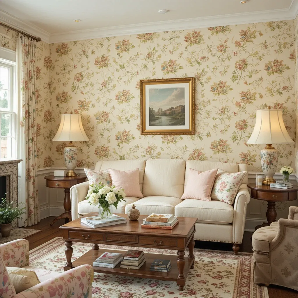 Country Cottage Floral Wallpaper