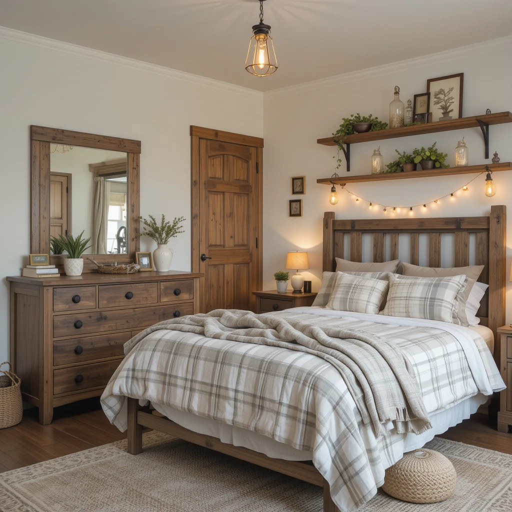 Country Farmhouse Vintage Bedroom
