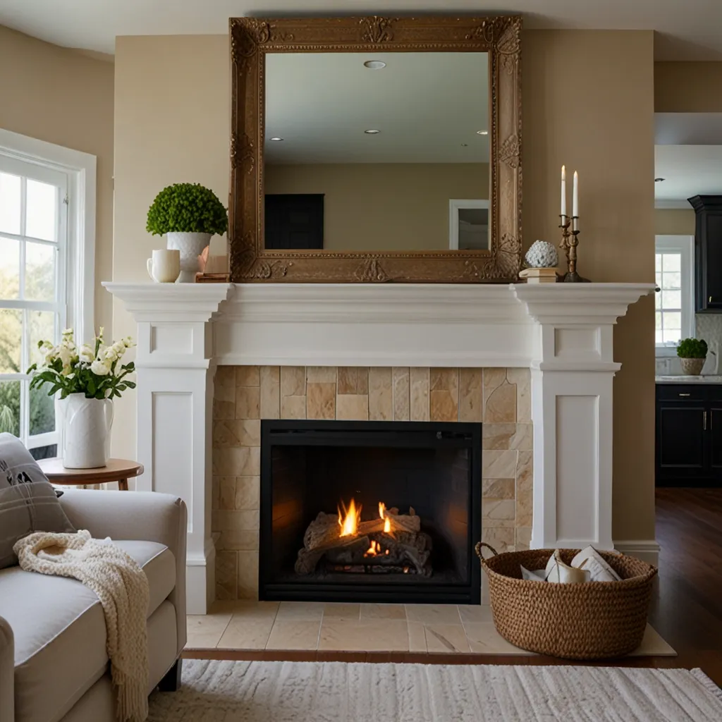 Custom Mantle with Hidden Storage