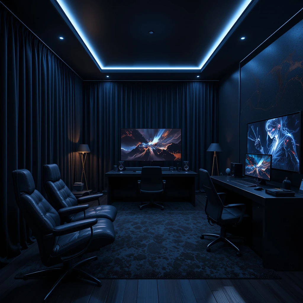 Dark & Moody Gaming Room