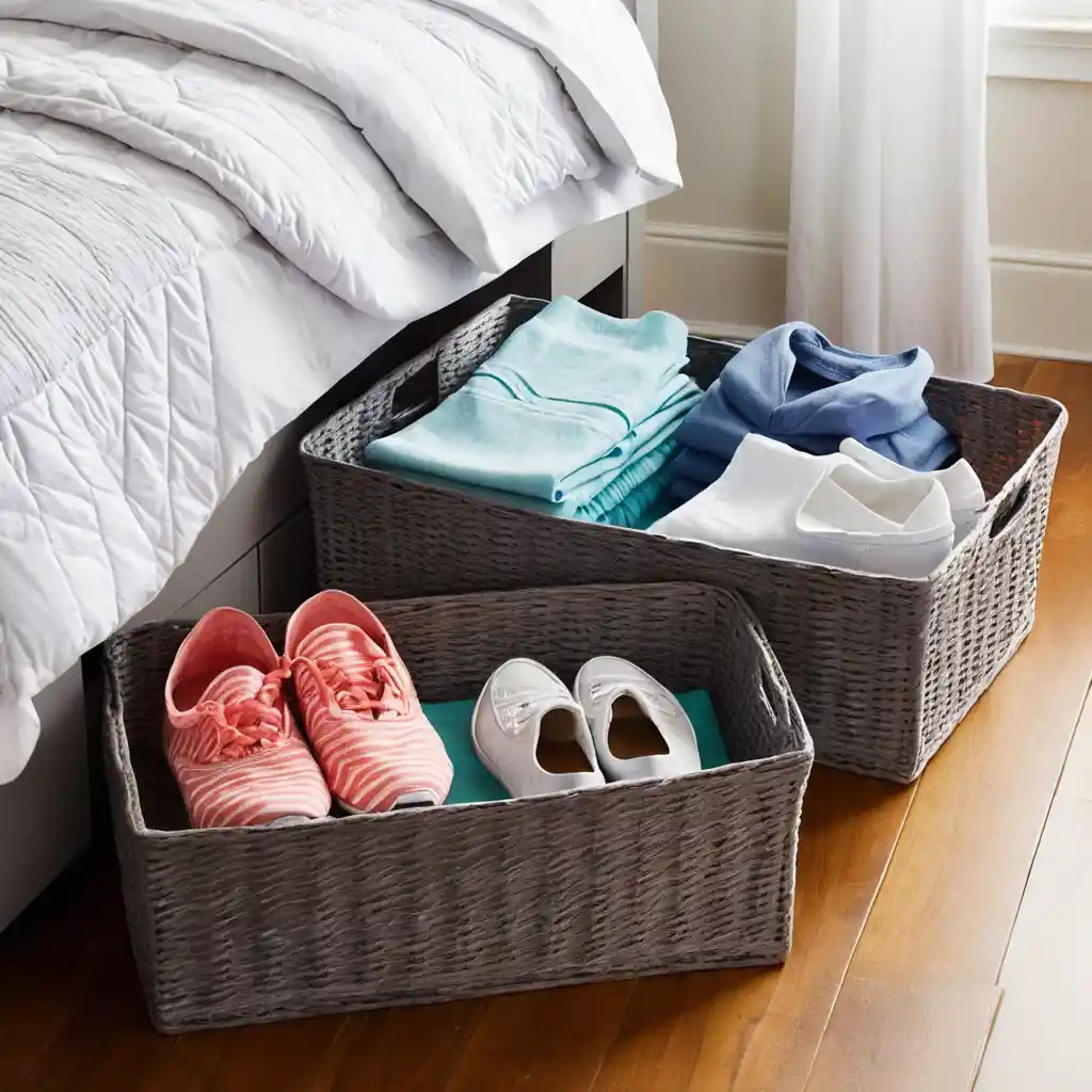 Decorative Baskets for Under-bed Storage