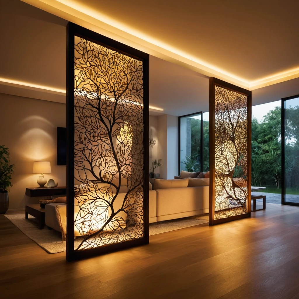 Decorative Screens with Backlighting