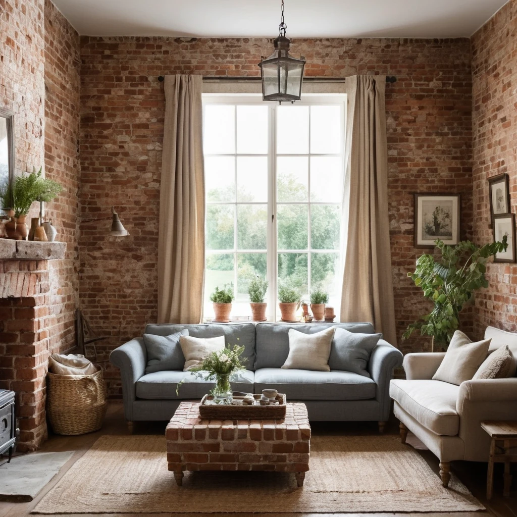 Exposed Brick Wall Accents