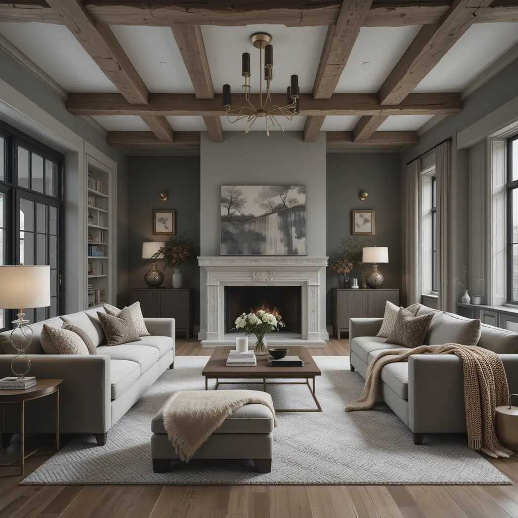 Exposed Wood Beams for Rustic Charm